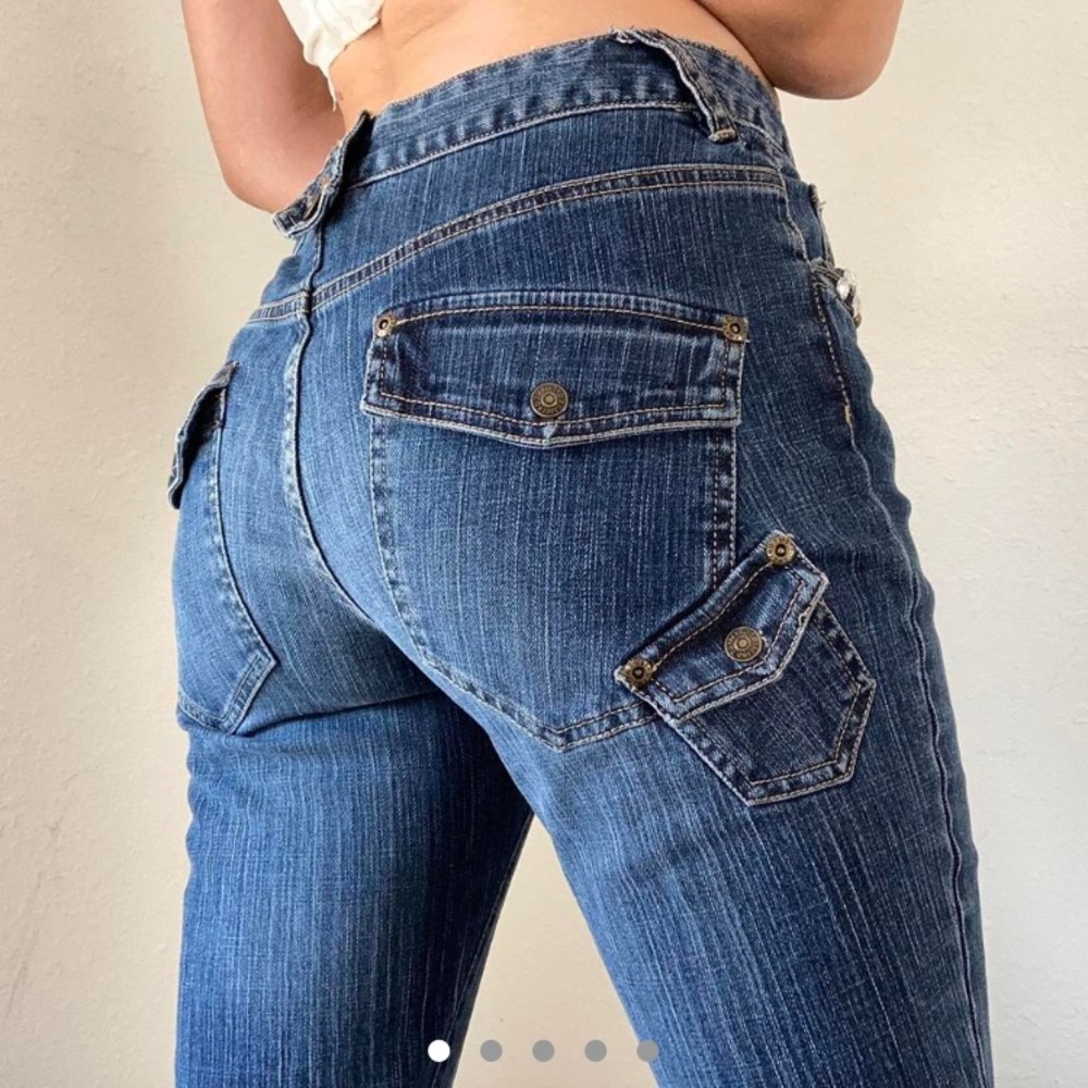 Y2K Rhinestone Cargo Jeans